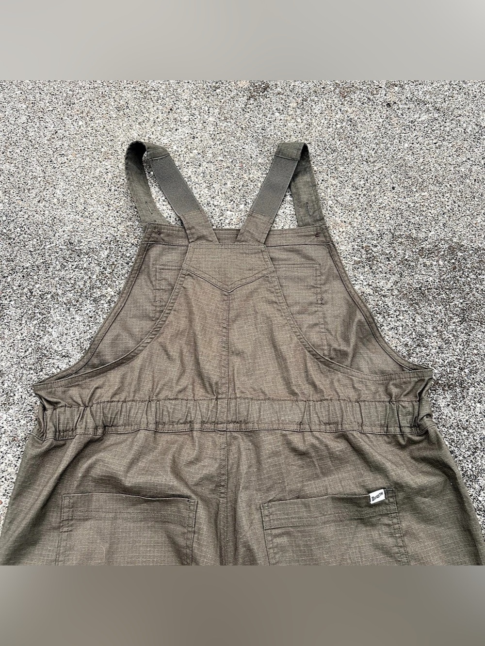 Duluth Trading Co Hempstop Utility Overalls Muted Green Large - Picture 5 of 9